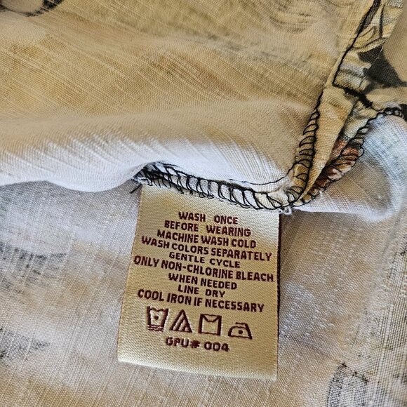 Jamaica Jaxx Hawaiian Shirt L 100% Silk Sunset Palm Tree Aloha Camp Button Front - Picture 6 of 13